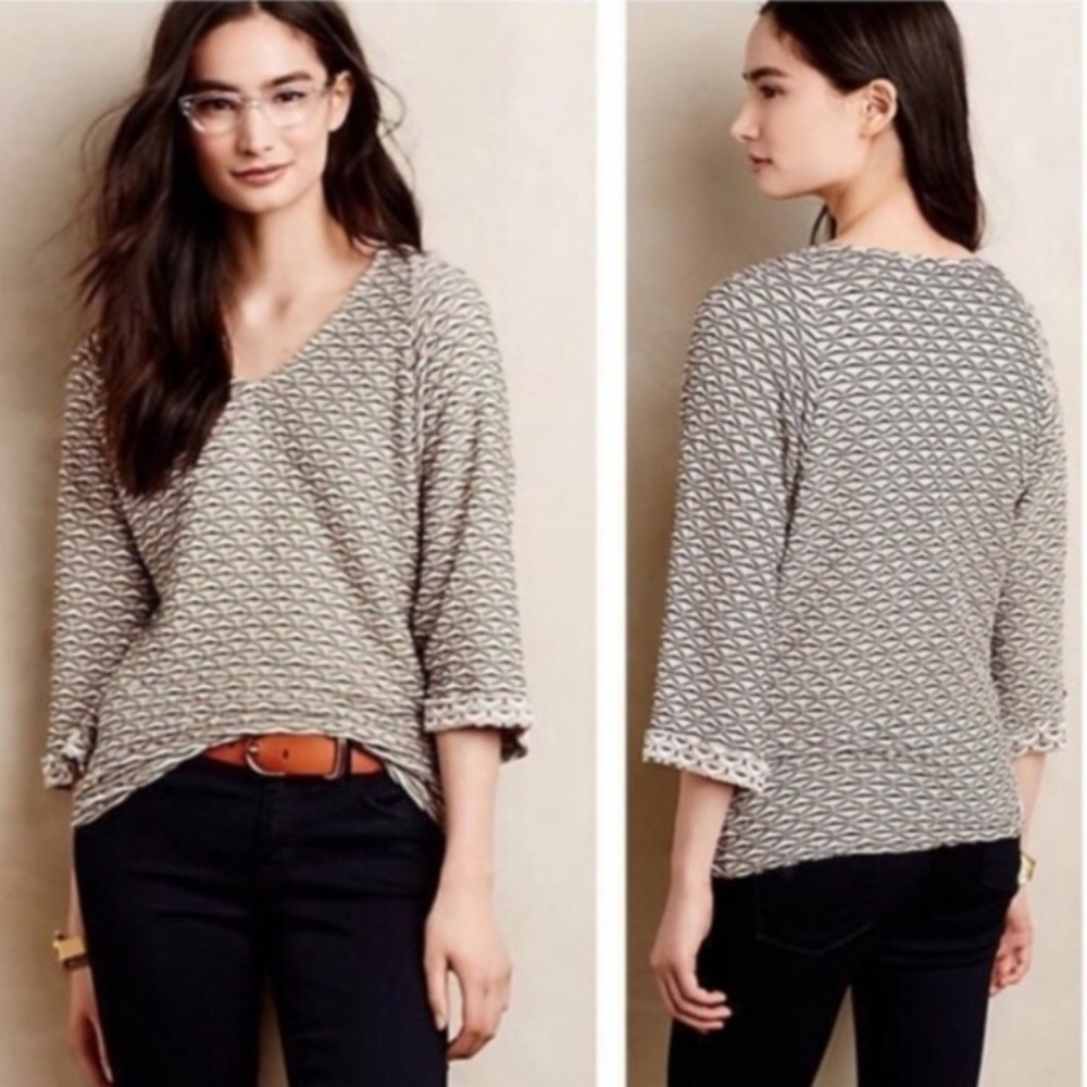 Anthropologie Postmark Avana Print Top Size S